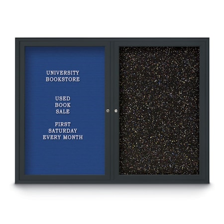 United Visual Products Corkboard, Amethyst/Bronze, 42" x 32" UV4035-BRONZE-AMETHY